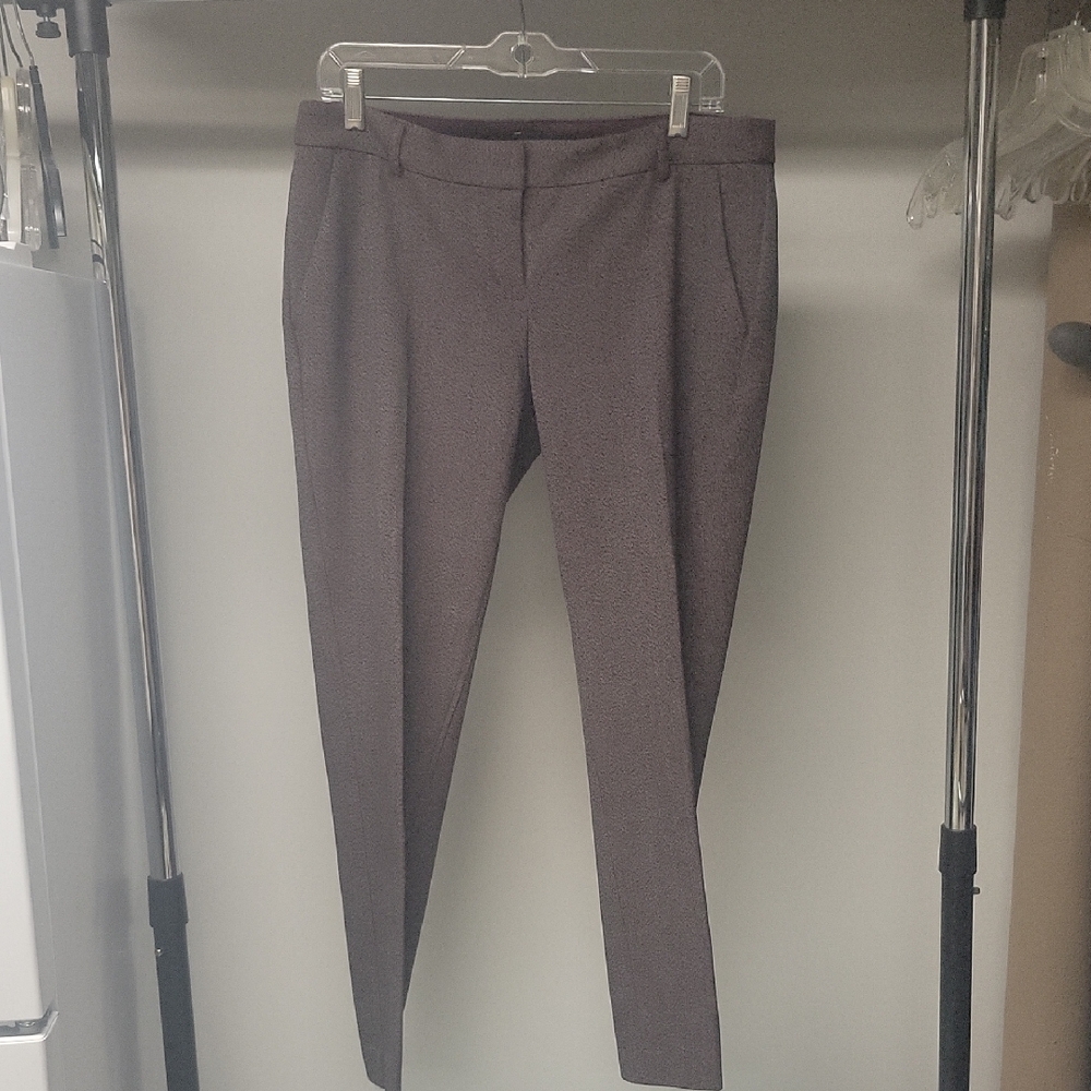 Express Women's Maroon Textured Dress Pants